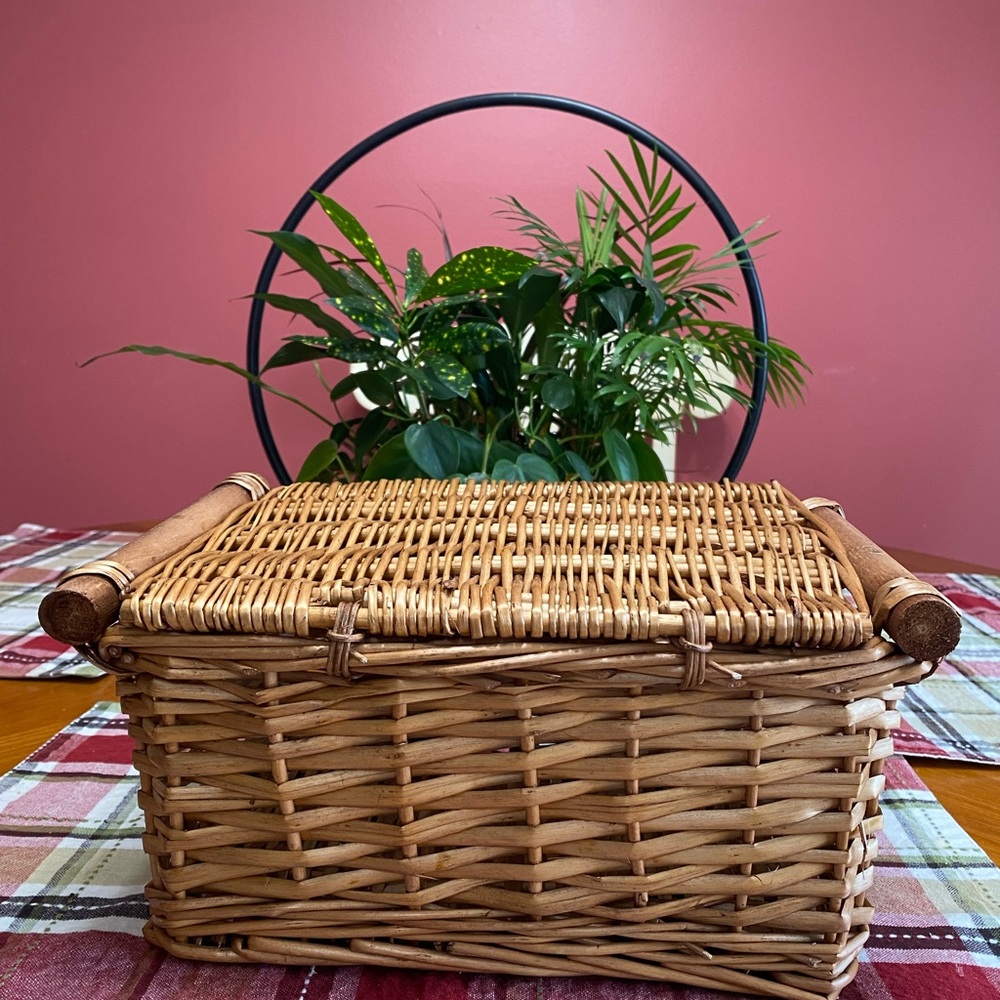 Woven Tan Storage Basket
